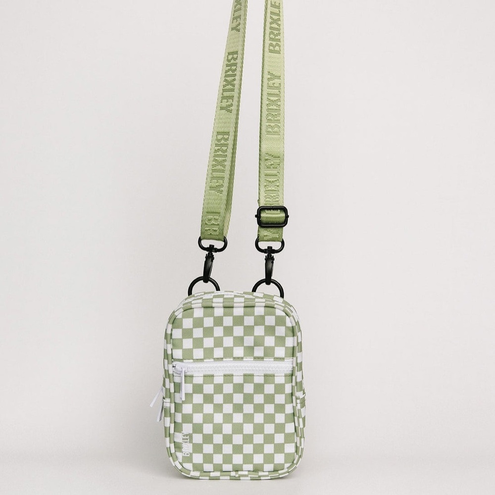 Brixley Green Checkered Crossbody Sling - Picture 2 of 11